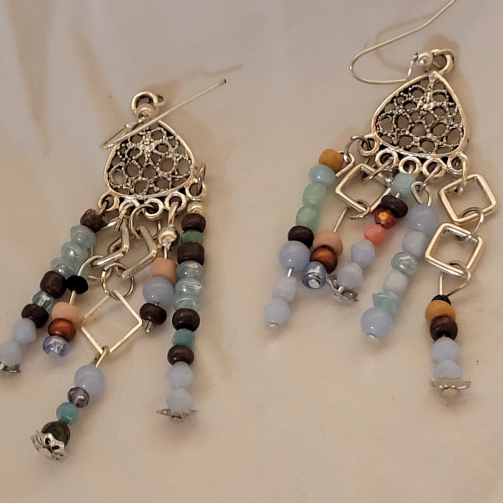 Dream catcher dangle earrings